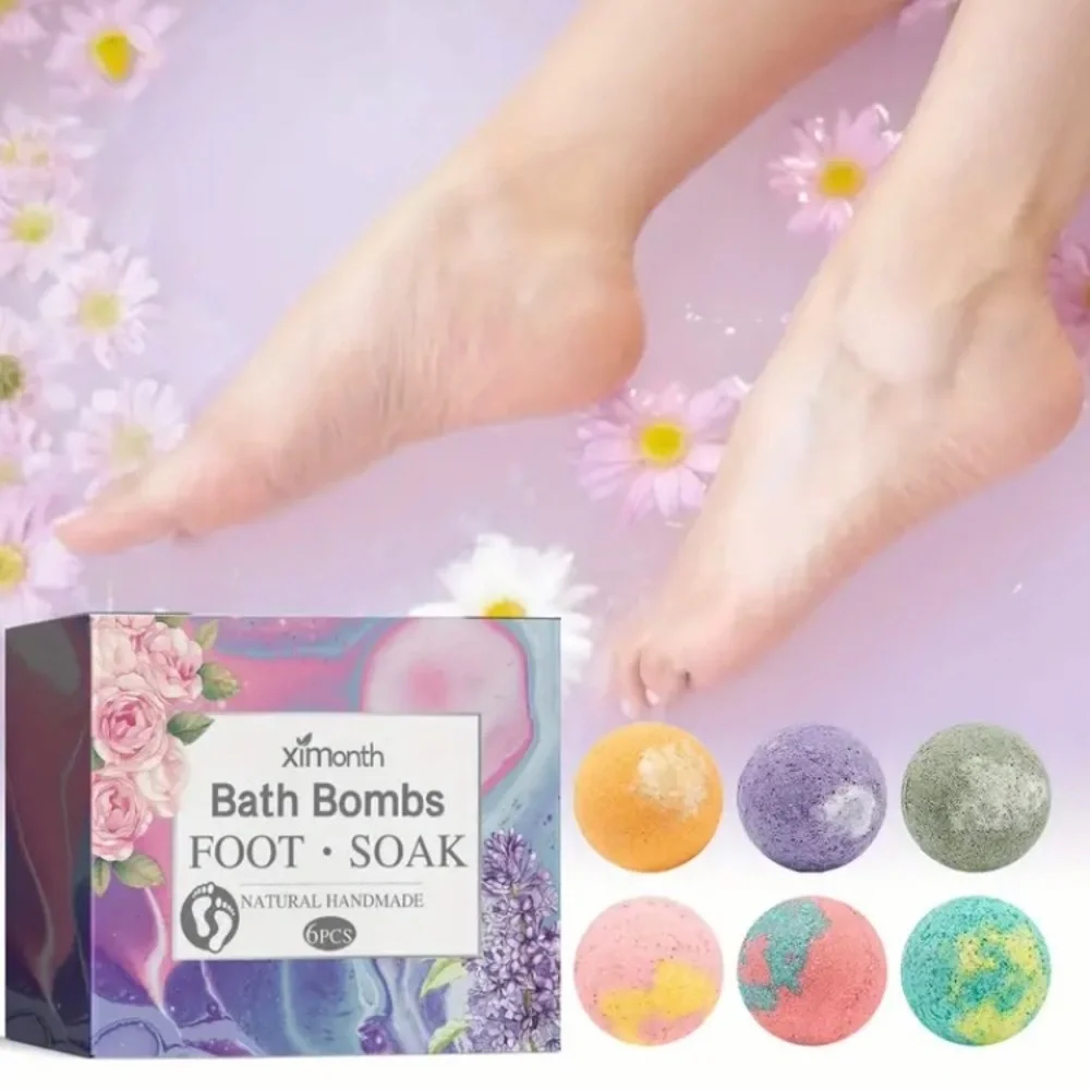 Bath Bomb Gift Set Foot Soak Lavender Ginger Rose Citrus Scents NEW Box